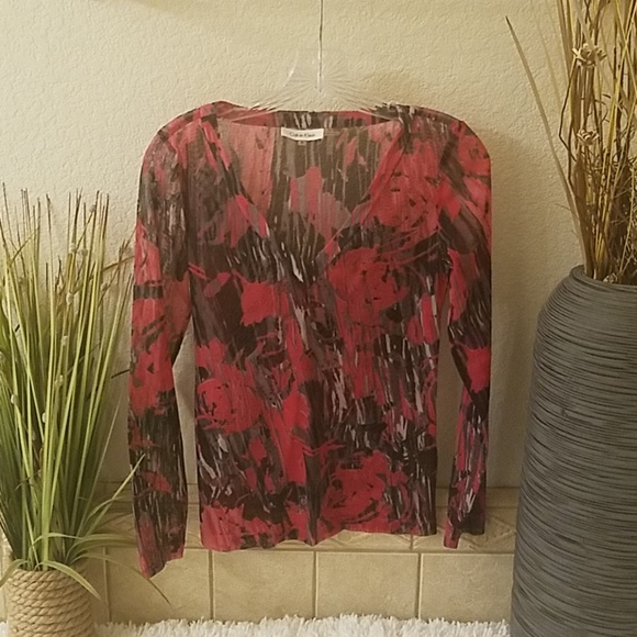 Calvin Klein Tops - Calvin Klein Top Pink Black Small